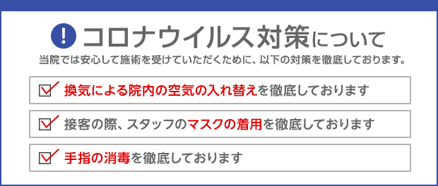 さくら整骨院の新型コロナウイルス感染予防対策の掲示画像（文章）
